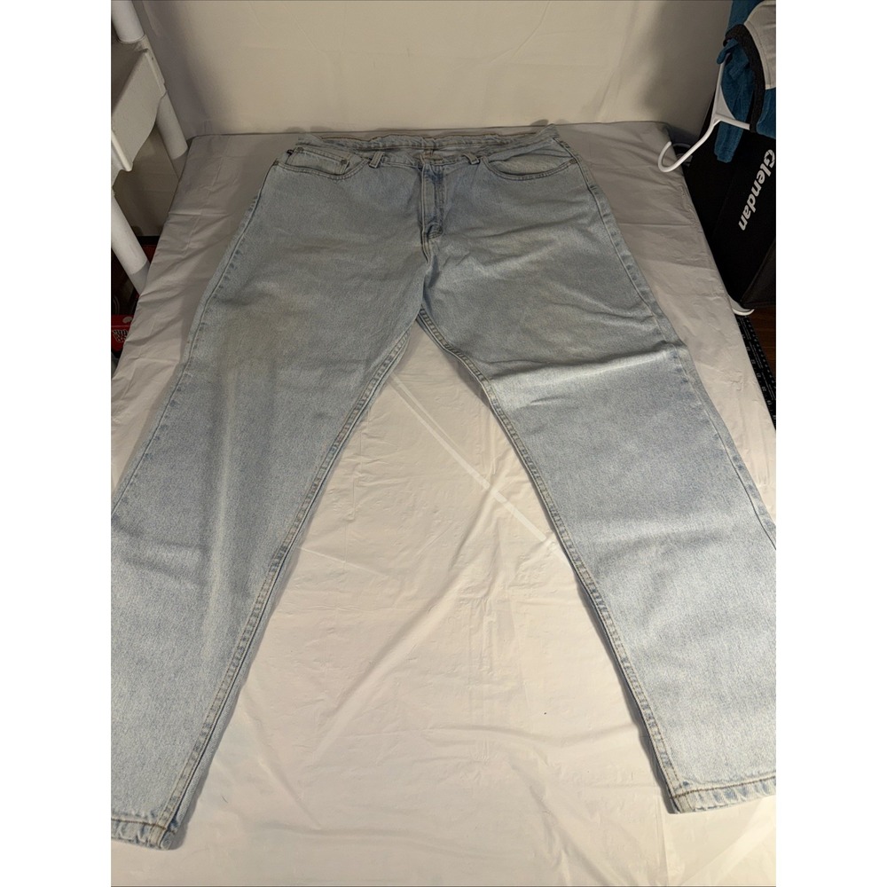 Polo Ralph Lauren Mens Light Wash Straight Leg Denim Jeans Blue 40x31 RL Flag
